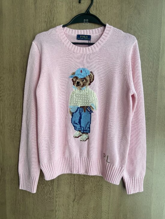 Polo Ralph Lauren Sweaters - Polo Ralph Lauren Pink Bear Crewneck Knit Sweater